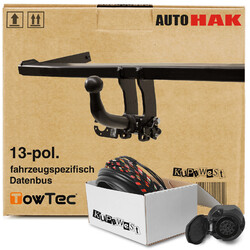 AHK abnehmbar für Jeep Compass Typ MP, MV 08.2017-jetzt +ESatz 13poliger SET NEUKomplettsatz Anhängerkupplung + Elektrosatz