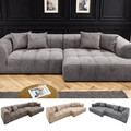 Modernes XXL Ecksofa ZERO GRAVITY 305cm AUSWAHL Webstoff Ottomane Couch Bigsofa