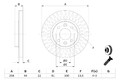 2x BOSCH 0 986 479 A86 Bremsscheibe für Dacia Renault Smart Lada