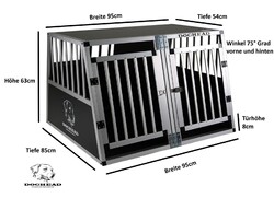 DOGHEAD Hundetransportbox Alu NEU Autobox Transportbox Alubox