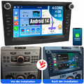 4+64G Android 14 Für Opel Astra H Corsa C D Meriva Zafira A B Autoradio GPS Navi