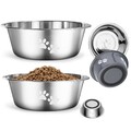 2er Set Hunde Katzen Edelstahl Napf Futternapf Wassernapf Fressnapf Reisenapf