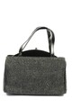 WALTER STEIGER Henkeltasche Damen hellgrau-schwarz Casual-Look