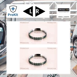 2x ORIGINAL® Triscan Sensorring, ABS Vorne, Links, Rechts passend für Saab 9-3