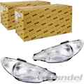 2x TYC H4 SCHEINWERFER RECHTS+LINKS für PEUGEOT 206 2A/C SW VOR FACELIFT 2003