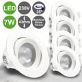 LED Einbaustrahler ultra flach 7W 230V Spot Neutralweiß Step dimmbar MERA 5x Set