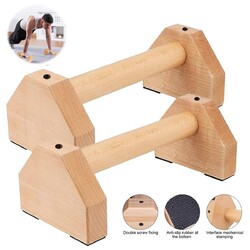 Holz Liegestützgriffe Push up Stand Bar Krafttraining Gym Sportgriffe Fitness DE
