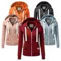 Damen Kapuzenpullover Sweatjacke Sweatshirt Hoodie Freizeit Basic Hoodie Tops~~~