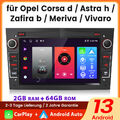 Autoradio Android 13 2+64GB Carplay GPS Navi DAB+ Für Opel Vectra Zafira B Astra