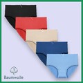 5 bis 15 Damen Slips Baumwolle Hohe Taille Slip Basic Unterwäsche mit Spitze