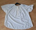 H&M Bluse, Sommerbluse, creme, Flügelärmel, oversized, Gr. M