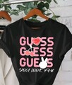 Guess Tshirt Damen Schwarz Pink Größe L