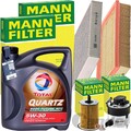 MANN INSPEKTIONSPAKET+TOTAL 5W-30 ÖL passend für 1.6 TDCI FORD FOCUS II 05-07