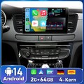 4-Kern 2G+64G Android 14 Carplay Für Peugeot 508 2011-2018 Autoradio SWC DAB+