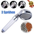 Handbrause Duschkopf Wassersparend Ionen Filter Mineralsteine 3 Strahlarten DE