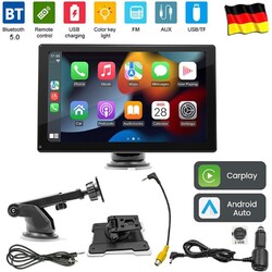 9" Zoll Tragbarer Apple CarPlay und Android Auto Wireless Display Autoradio Neu,