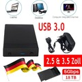 2.5&3.5 Zoll SATA SSD HDD Festplattengehäuse USB 3.0 Externes Gehäuse Festplatte
