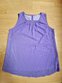 Meaneor Chiffon ärmelloses Shirt Top Trägershirt lila Gr L