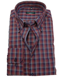 LANGARMHEMD ETERNA MODERN FIT FREIZEITHEMD BLAU TERRA  Gr. 40 bis 46 BÜGELFREI