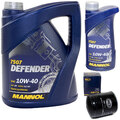 Öl Set MANNOL Defender 10W-40 API SN 6 Liter + Ölfilter SM174 für Audi A4 A6 A8