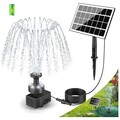 Solar Springbrunnen für außen 2025 Upgrade,3.5W Solar Teichpumpe LED-Lichtern...