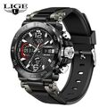 Herren Männer Armbanduhr Mechanik Quarzuhr Uhren Datum Sportuhr 5ATM Wasserdicht