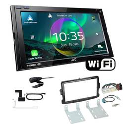 JVC Autoradio WiFi Apple CarPlay Android für Dacia Lodgy ab 2012 piano black