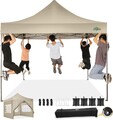 COBIZI Faltpavillon 3x3m Wasserdicht Faltbar Gartenpavillon 3 Höhenverstellbar