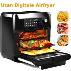 10L Heißluft Fritteuse Heißluftfritteuse ohne Öl XXL Airfryer Backofen Digitale