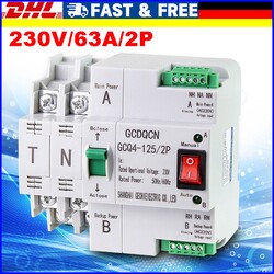 63A Automatischer Umschalter 2P-Dual Netzteil Transfer Switch-Transferschalter