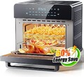  Mini Backofen mit 18 Modi, 1600W Air Fryer Edelstahl Schwarz Involly AF150ID 15