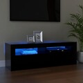 TV Schrank mit LED-Leuchten Lowboard Fernsehschrank TV-Möbel 120cm 90cm