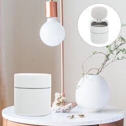  Mini Desktop Mülleimer Kleiner Mit Deckel Schreibtisch-Mülleimer