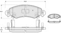 MTR Bremsbelagsatz Scheibenbremse MT636 für OPEL AGILA H00 F68 12V 16V Twinport