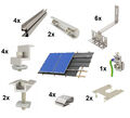 Solar Photovoltaik Ziegeldach Montage Set 2 Module 35mm Befestigung Schiene 0%
