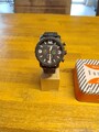 Fossil Herren Uhr Chronograph, Nate, JR1425,  XL,  neue Batterie, Gummi Band.Box