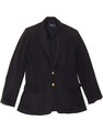 Polo Ralph Lauren Damen 2-Knopf Blazer Jacke US 10 Large marineblau DG28