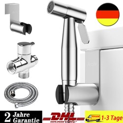 Bidet Brause Spraybrause Set mit Halter WC Hand Duschkopf Dusche Bad +Schlauch