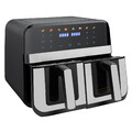 Heißluftfritteuse 9L Dual Zone, 4.5L+4.5L, 8 Programme, 1800W, Energiesparend