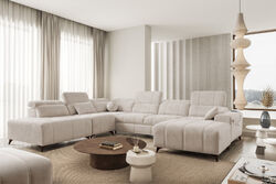 Ecksofa mit Schlaffunktion Dori X - Wohnlandschaft U-Form - XXL Sofa Groß Big 26