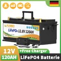 Lithium Batterie 12V 120Ah LiFePO4 Akku 120A BMS Wohnmobil Solaranlage+Ladegerät