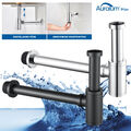 Siphon Röhrensiphon Geruchsverschluss Waschbecken Sifon Ablauf Bad Syphon 1/4"
