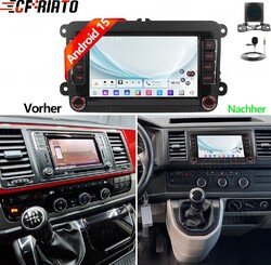 Carplay Für VW T6 Transporter Multivan Android 15 Autoradio BT GPS Navi + Kamera