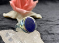 Silberring Männerring Herrenring Siegelring Ring Silber 925 Lapislazuli Gr. 62