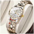 Damen Luxus Quarzuhr Edelstahl Wasserdicht Lässig Armbanduhr Boxed 