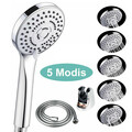 Duschkopf Handbrause mit Strahlfunktionen und Massagefunktion mit 1,5m Schlauch