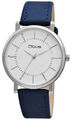 Herren Armbanduhr Moderne Männer Uhr Analog Quarz Watch Kunstlederband Blau QBOS