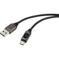 Renkforce USB-Kabel USB 2.0 USB-A Stecker, USB-C® Stecker 0.50 m Silber