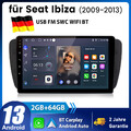 Für Seat Ibiza IV 6J 2009-2013 Android 13 Autoradio GPS Nav RDS WIFI CARPLAY 64G