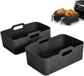 2 Stk. Airfryer Silikonform, Heißluftfritteuse Zubehör, Silikoneinsatz, Backkorb
